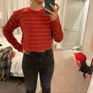 Forever21 cropped crew neck sweatshirt